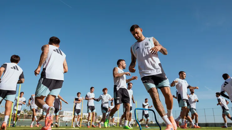 El seleccionado argentino trabaja pensando en el amistoso ante Angola.