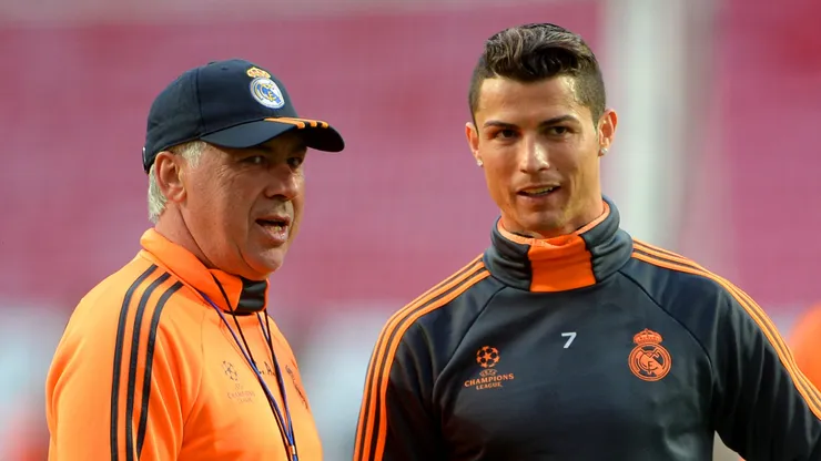 Carlo Ancelotti y Cristiano Ronaldo en Real Madrid.