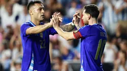 Lautaro Martínez y Lionel Messi, la posible dupla delantera de Argentina para el amistoso con Angola.