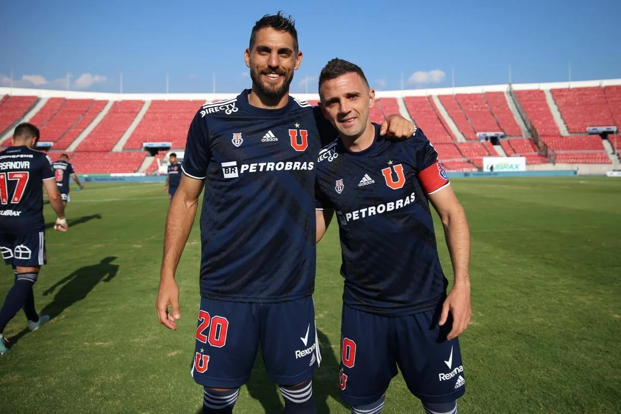 Con Walter Montillo en la U de Chile. Foto Archivo.