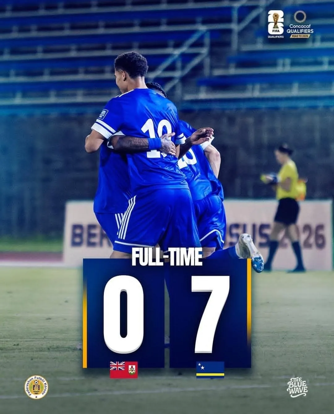 Curazao goleó 7-0 a Bermudas y, de no perder contra Jamaica, jugará el Mundial. (IG/curacao_footbal)