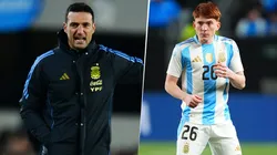 Lionel Scaloni y Valentín Barco, integrantes de la Selección Argentina.