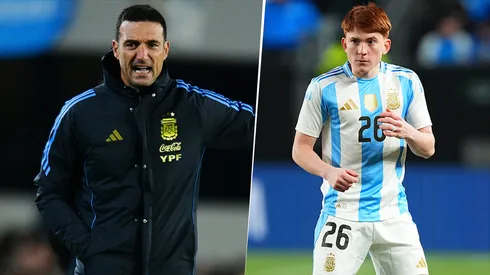 Lionel Scaloni y Valentín Barco, integrantes de la Selección Argentina.