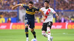 Miguel Merentiel y Juan Portillo en el último Superclásico.