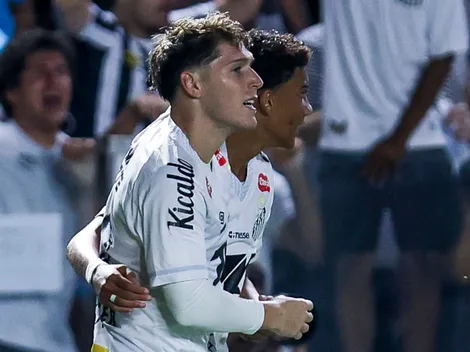 Rollheiser desató la locura en Santos: lo sacó del descenso con un gol agónico a Palmeiras