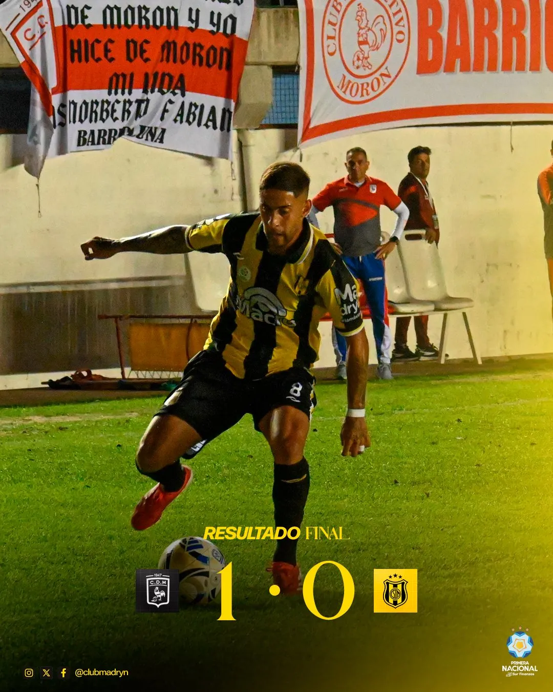 Deportivo Morón ganó la ida por la mínima. (Foto: Prensa Deportivo Madryn).