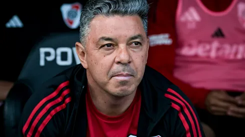 Marcelo Gallardo, director técnico de River durante el duelo ante Vélez.