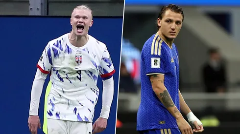 Erling Haaland y Mateo Retegui.