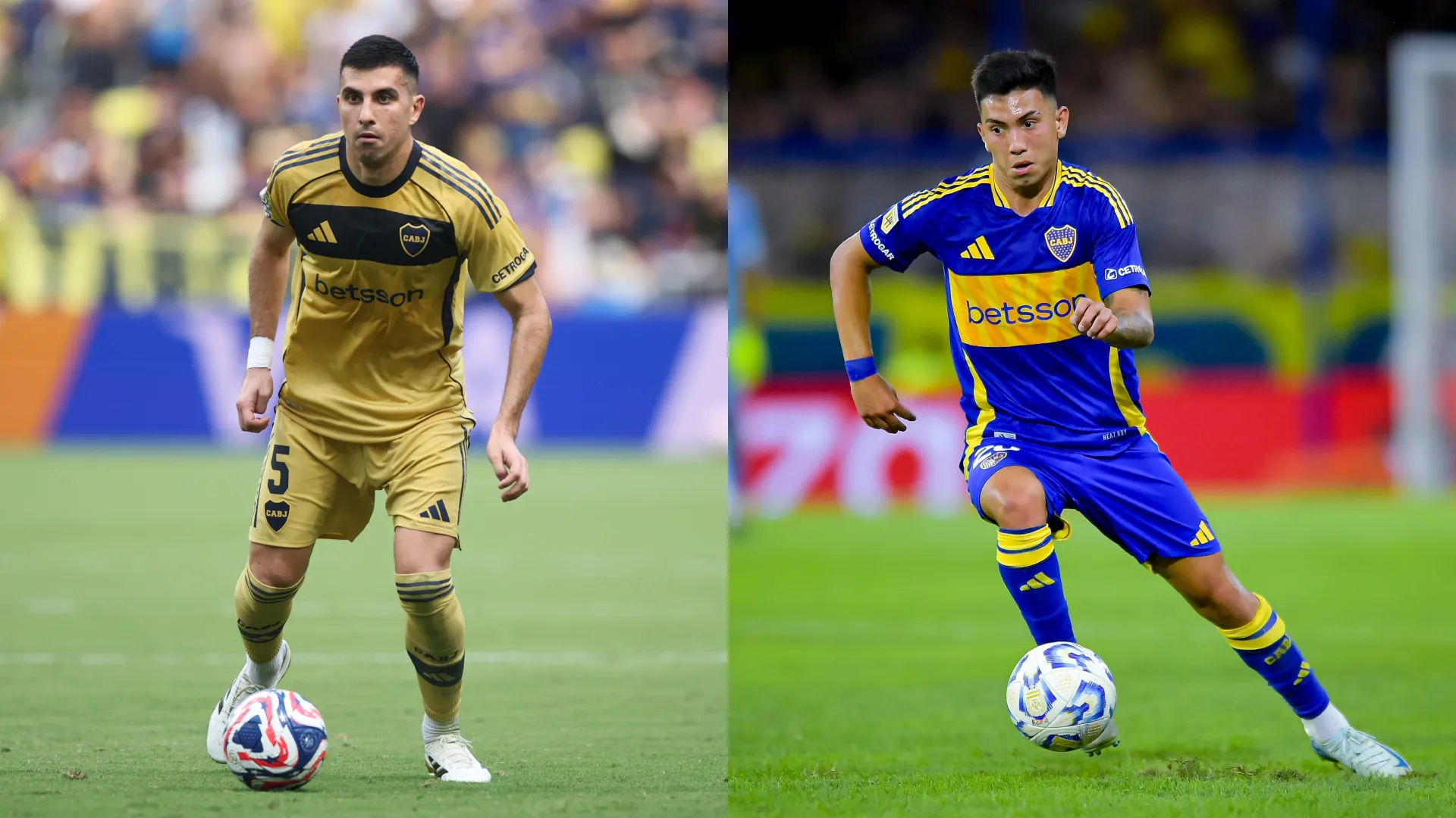 Rodrigo Battaglia y Alan Velasco, mediocampistas de Boca. (Getty Images)