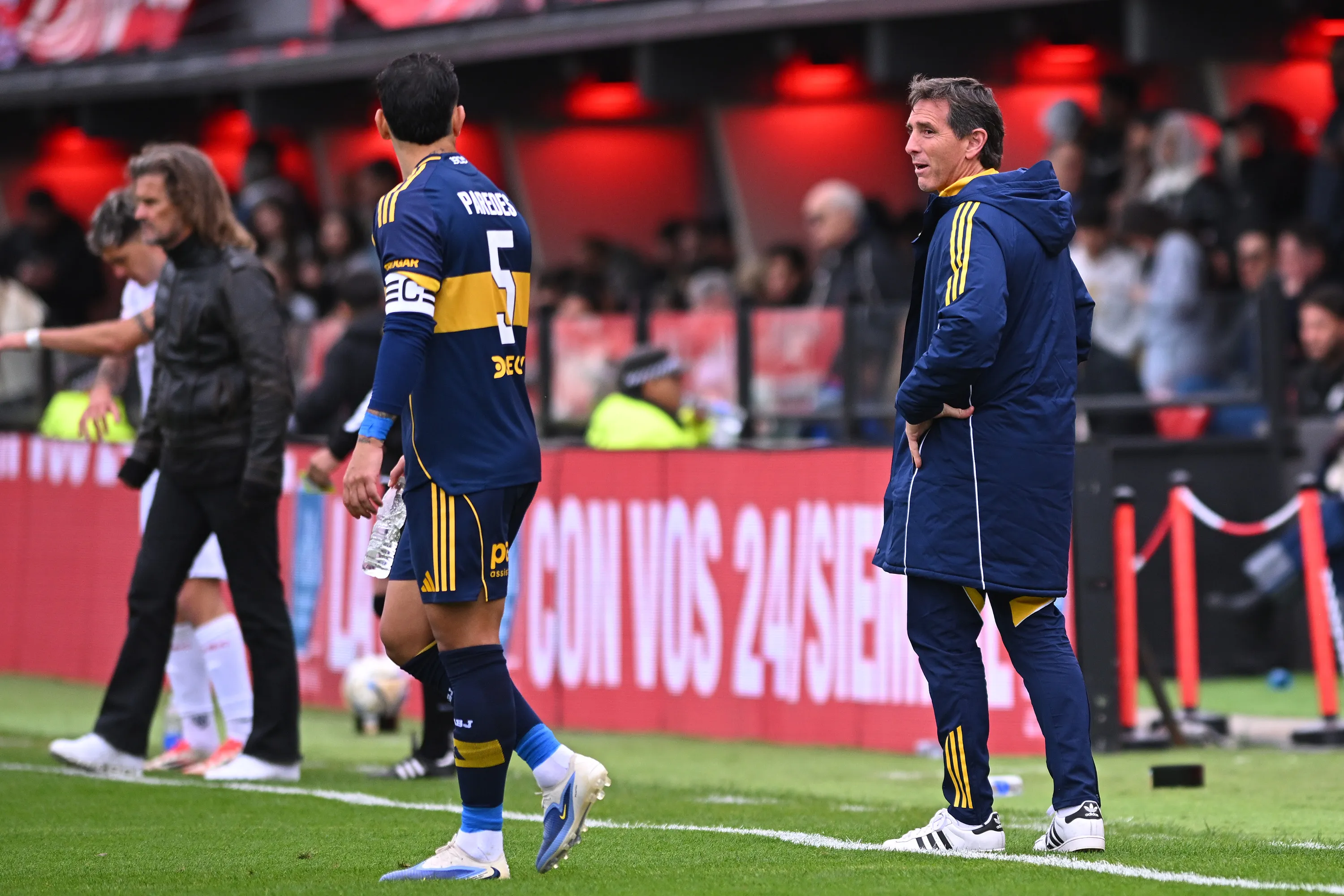 Claudio Úbeda y Leandro Paredes, DT y capitán de Boca. (Getty Images)