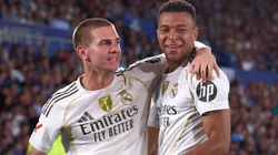 Franco Mastantuono y Kylian Mbappé.