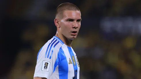Franco Mastantuono con la Selección Argentina.