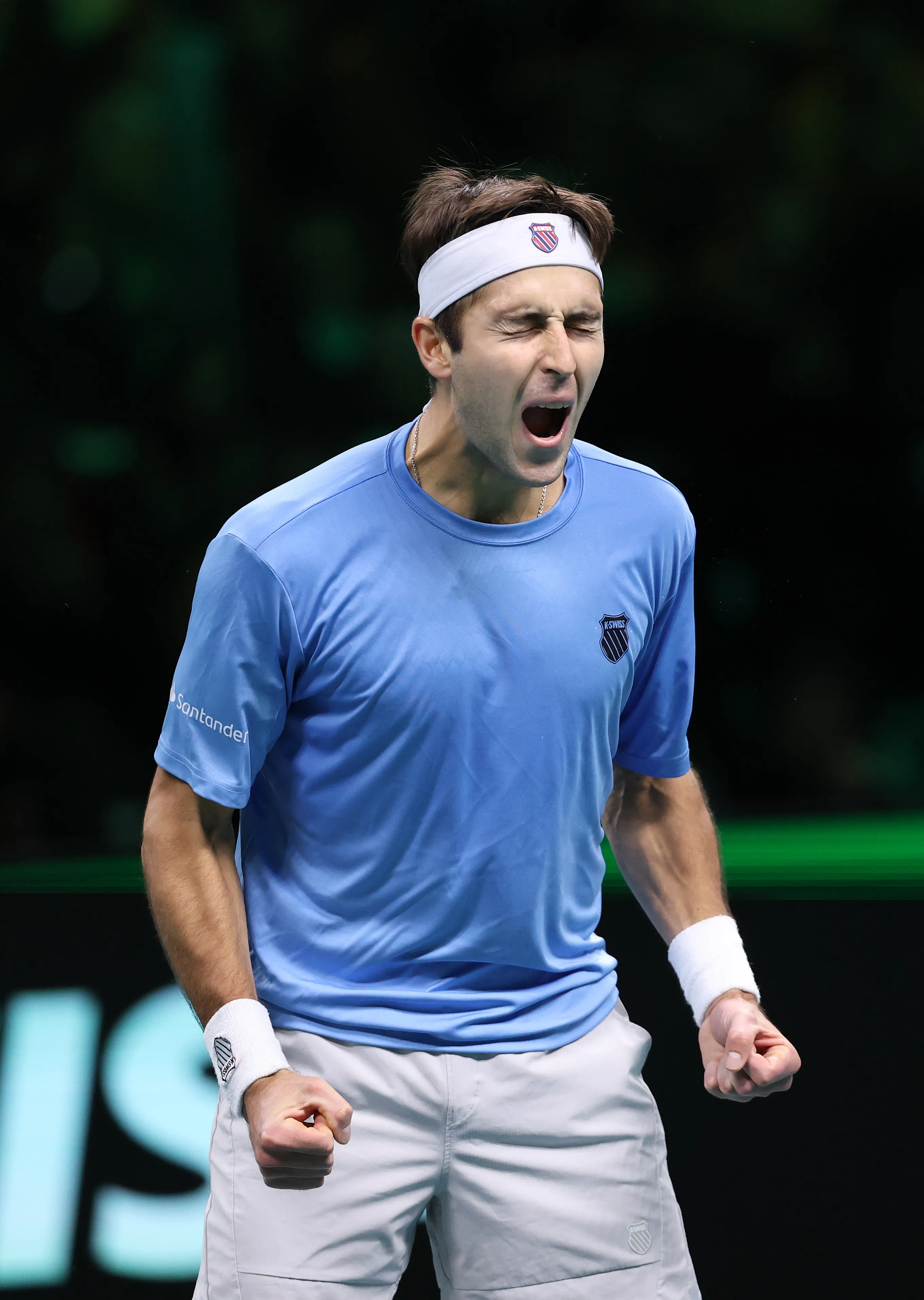 Etcheverry celebra su triunfo ante Struff. (Foto: Getty).