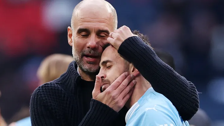 Pep Guardiola, rendido ante Bernardo Silva