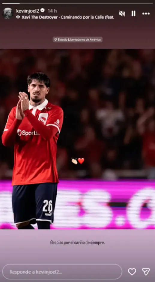 El posteo de Kevin Lomónaco.