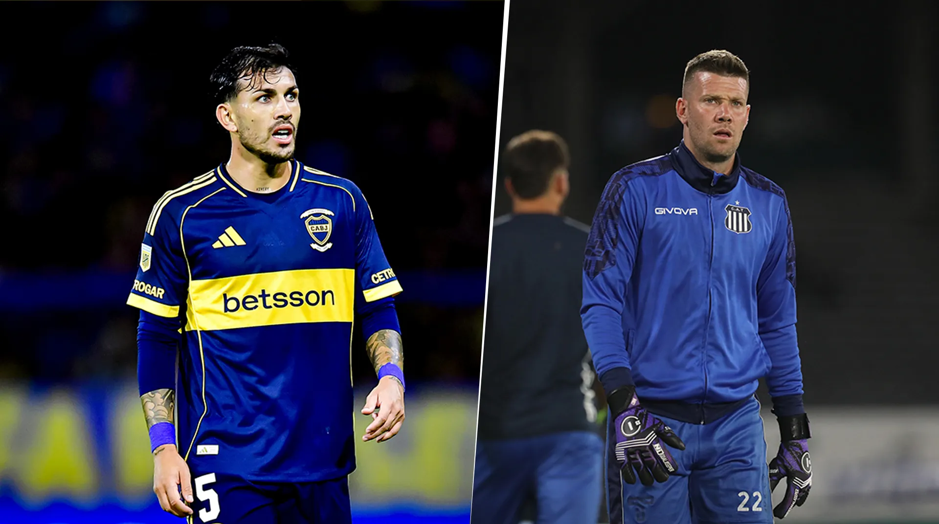 Leandro Paredes y Guido Herrera, capitanes de Boca y Talleres.