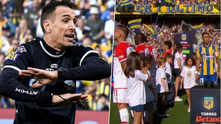 El árbitro Pablo Dóvalo dijo que informará a la AFA la actitud de los jugadores de Estudiantes de La Plata en el pasillo a Rosario Central.