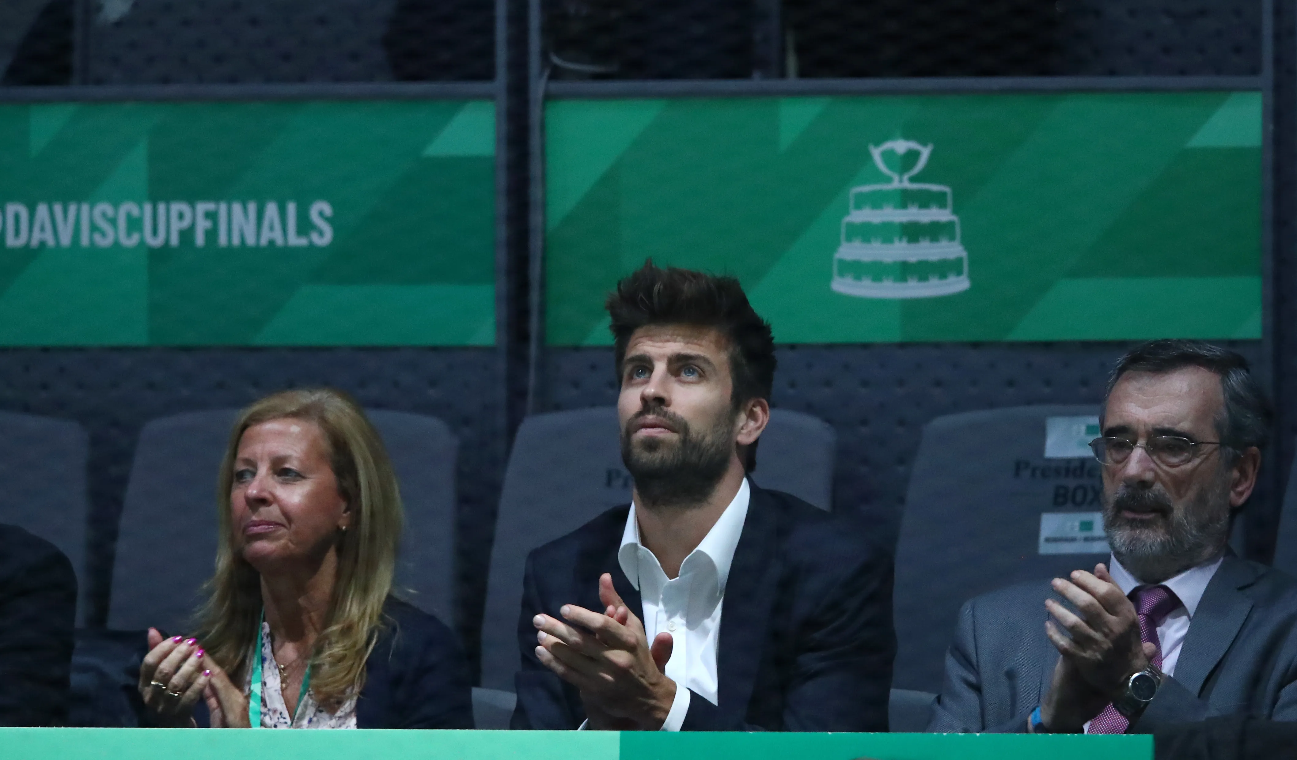 Piqué en las finales de la Davis en 2019. (Foto: Getty).
