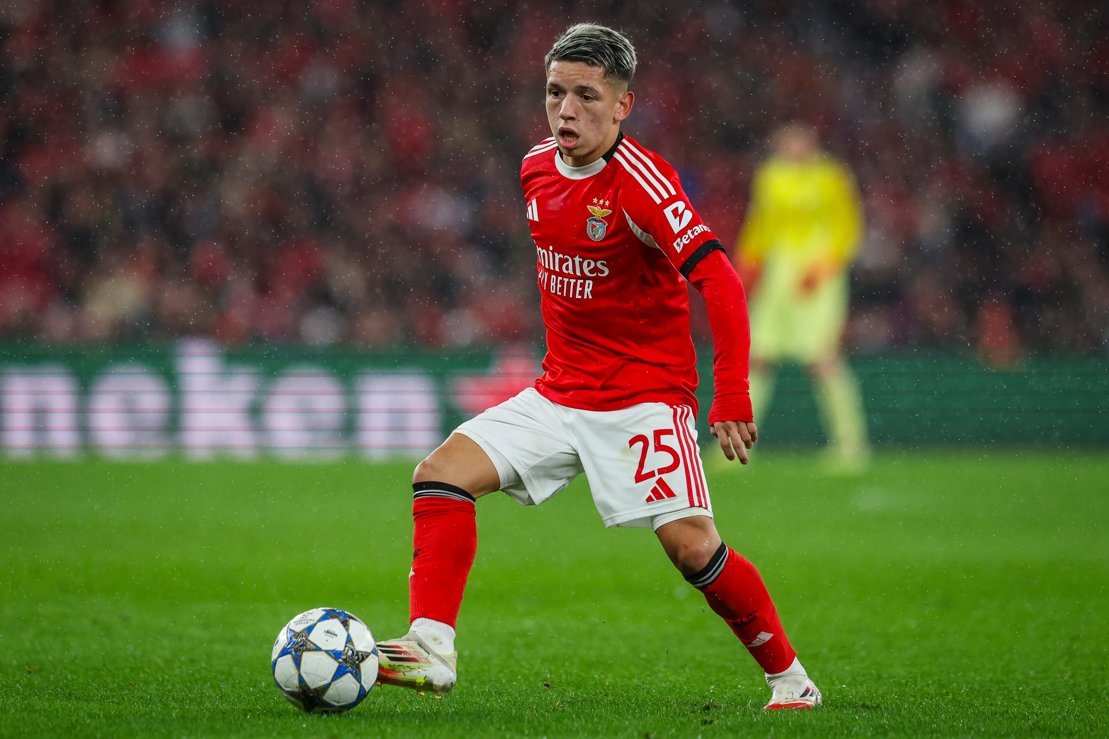 Prestianni solo disputó dos partidos como titular en Benfica durante la presente temporada. (Getty).