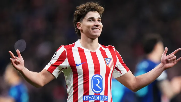 Julián Alvarez celebra su gol ante Inter.