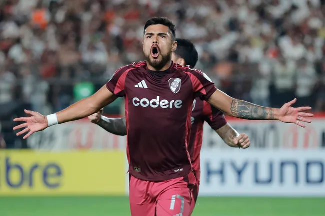 Paulo Díaz festejando un gol en River. (Foto: Getty)