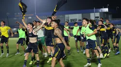Boca celebra la victoria ante River.