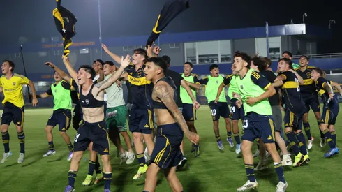 Boca celebra la victoria ante River.
