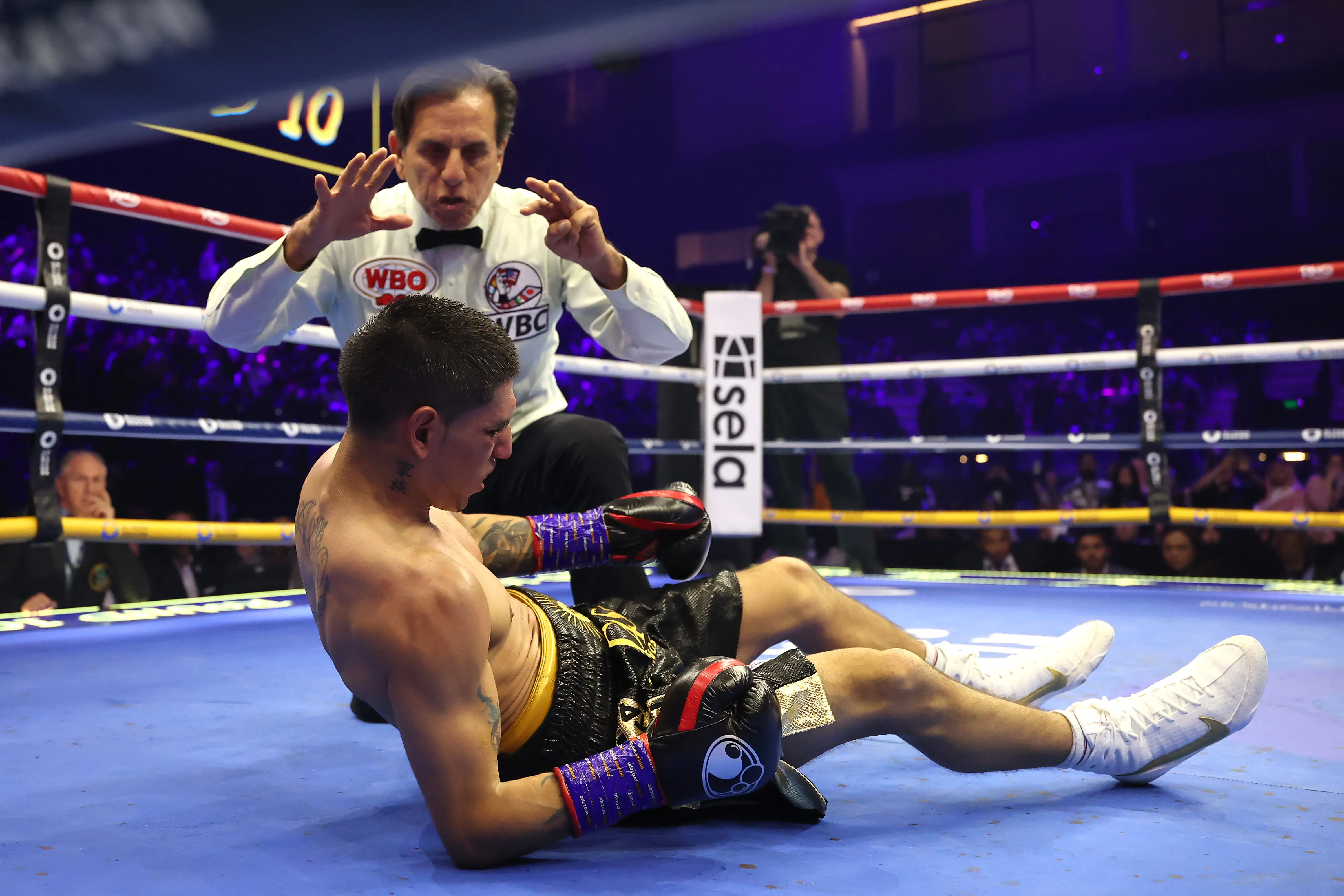 El nocaut que le propinó a Puma Martínez la primera derrota de su carrera. (Getty).