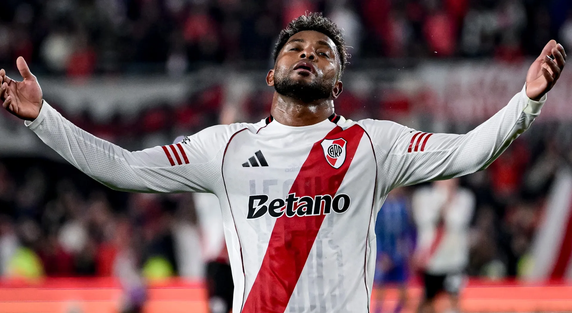 Miguel Borja en su paso por River.