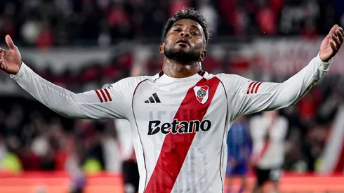 Miguel Borja en su paso por River.