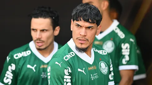 Gustavo Gómez, defensor paraguayo de Palmeiras en la final de la Copa Libertadores 2025.