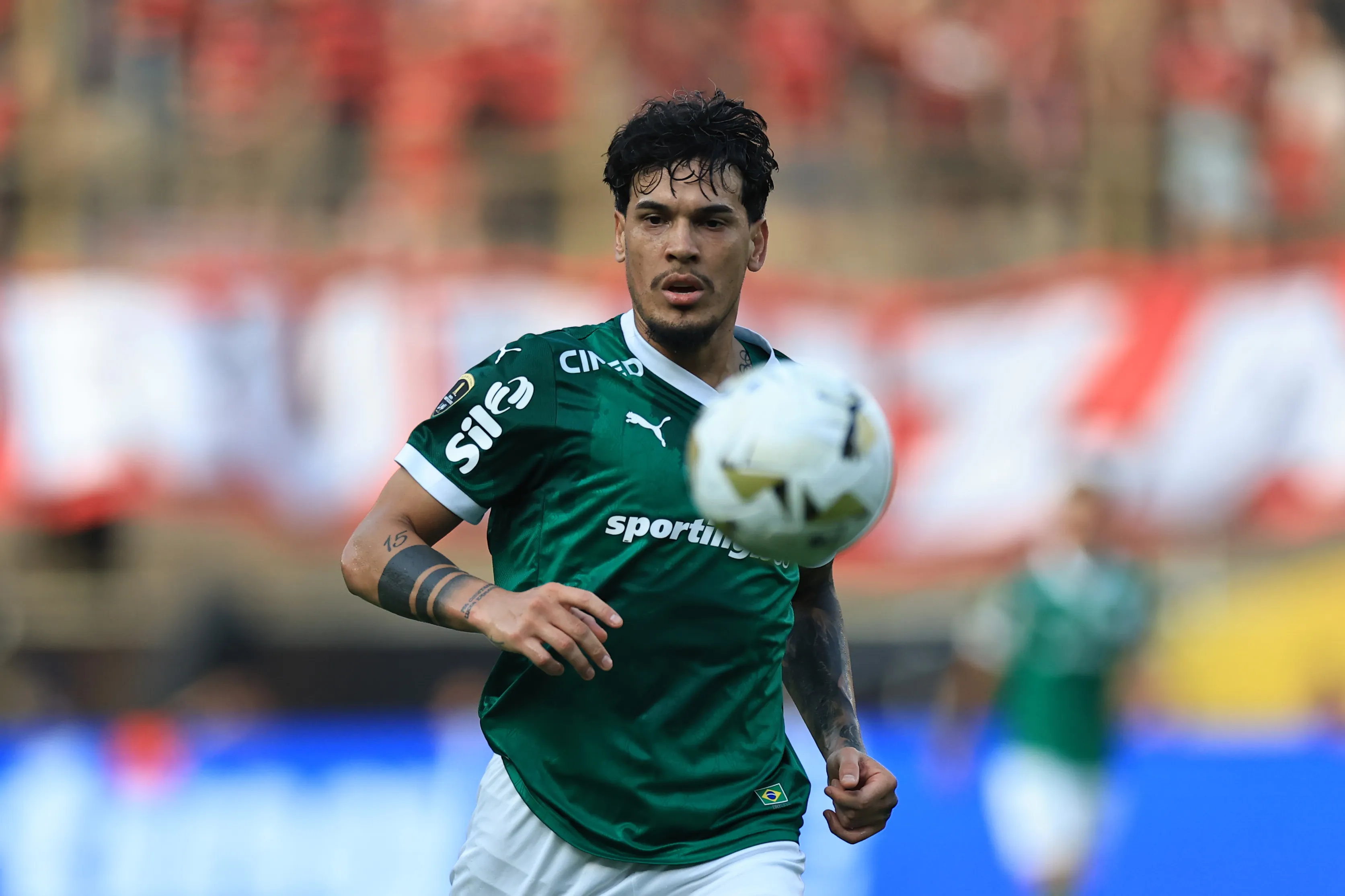 Gustavo Gómez, defensor paraguayo de Palmeiras en la final de la Copa Libertadores 2025. (Getty Images)