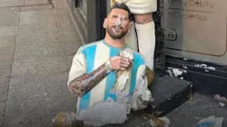 Vandalizaron una estatua de Messi en Mar del Plata.