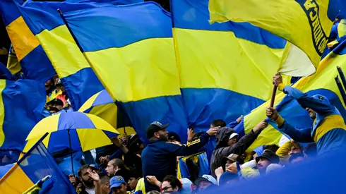 Los hinchas de Boca, en La Bombonera ante Argentinos Juniors.