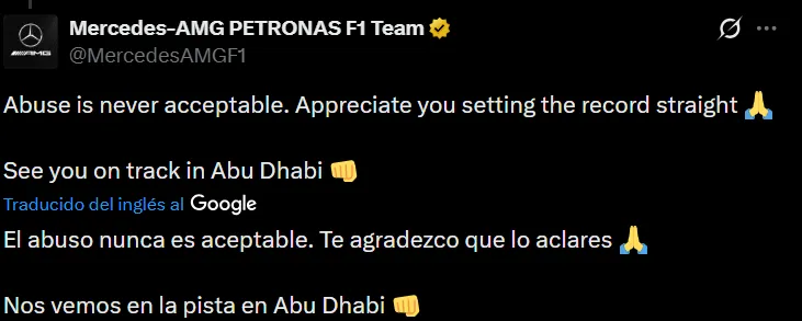 La respuesta de Mercedes a Red Bull.