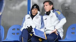 Claudio Úbeda junto a Miguel Ángel Russo, en Boca Juniors. (Foto: Infobae)