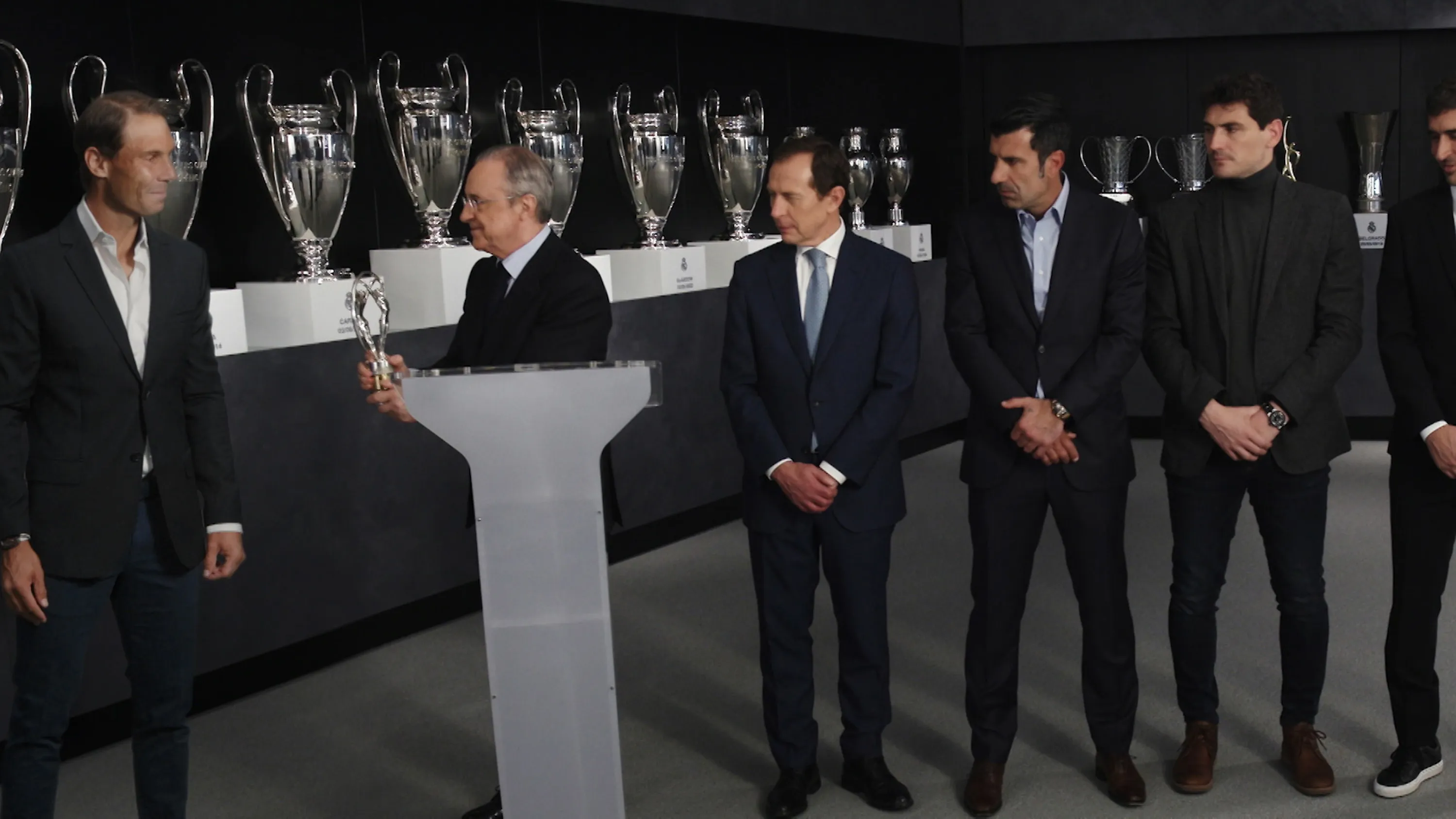 Rafael Nadal mantiene una gran relación con Florentino Pérez. (Getty).