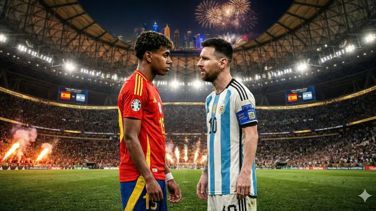 Lamine Yamal y Messi