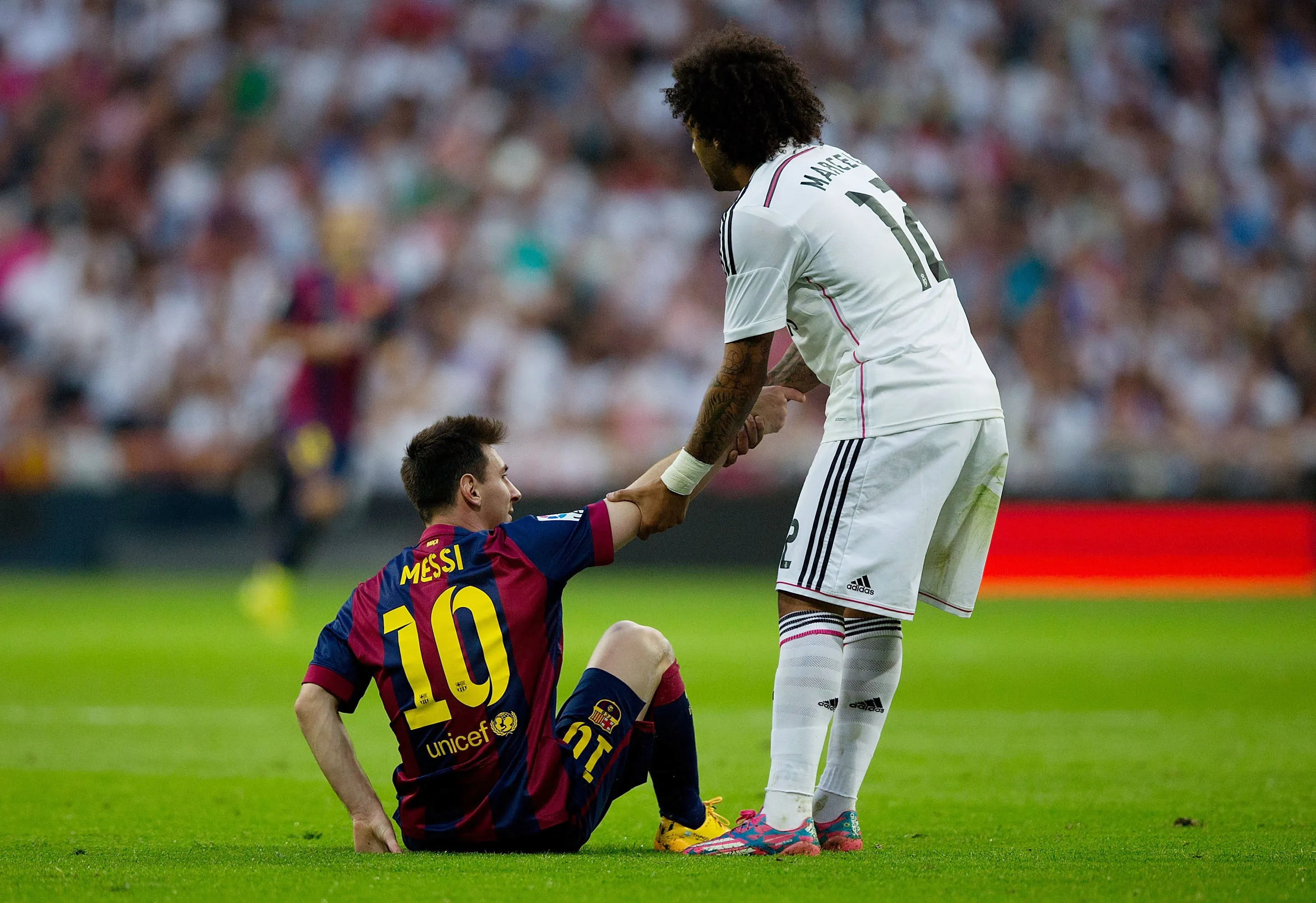 Messi y Marcelo, un duelo fundado en el respeto. (Getty).