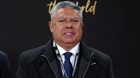 Claudio Tapia en el sorteo del Mundial 2026