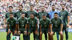 Los jugadores de la selección de Argelia.