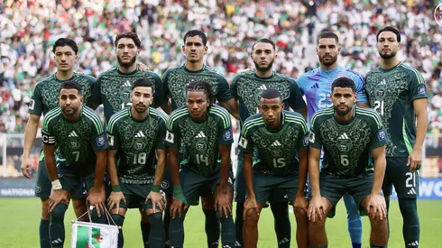 Los jugadores de la selección de Argelia.