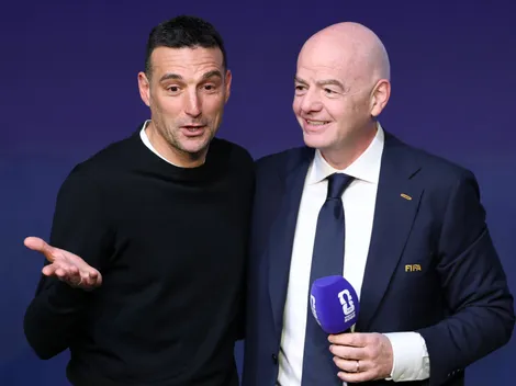 Infantino le pidió disculpas a Scaloni por no poder tocar la Copa del Mundo: "No sabía"