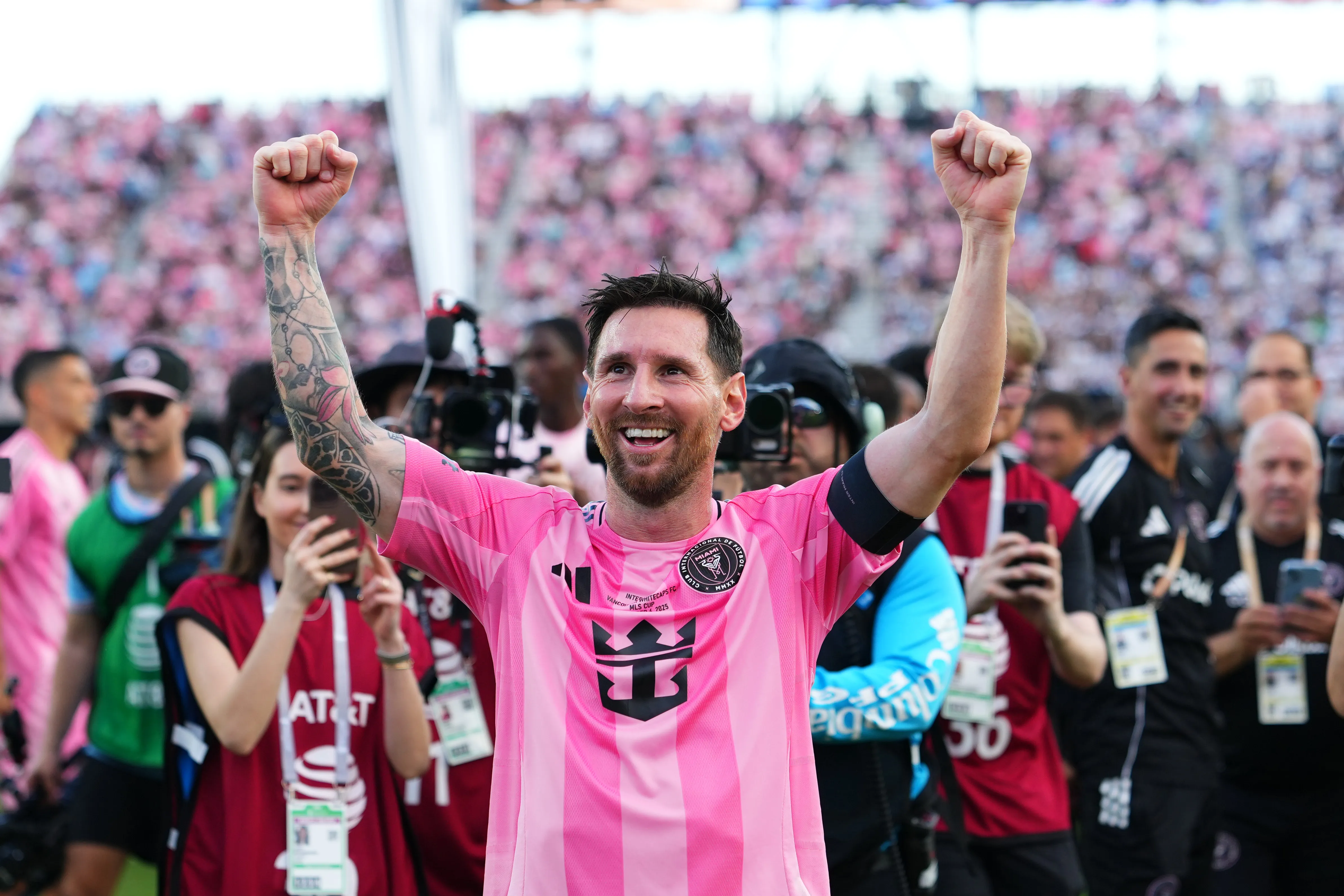 Lionel Messi tras salir campeón de la MLS con Inter Miami. (Getty Images)