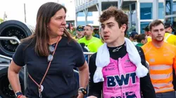 Maria Catarineu junto a Franco Colapinto durante la temporada de Fórmula 1.