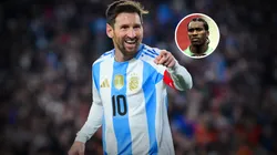 Lionel Messi y Jay-Jay Okocha.