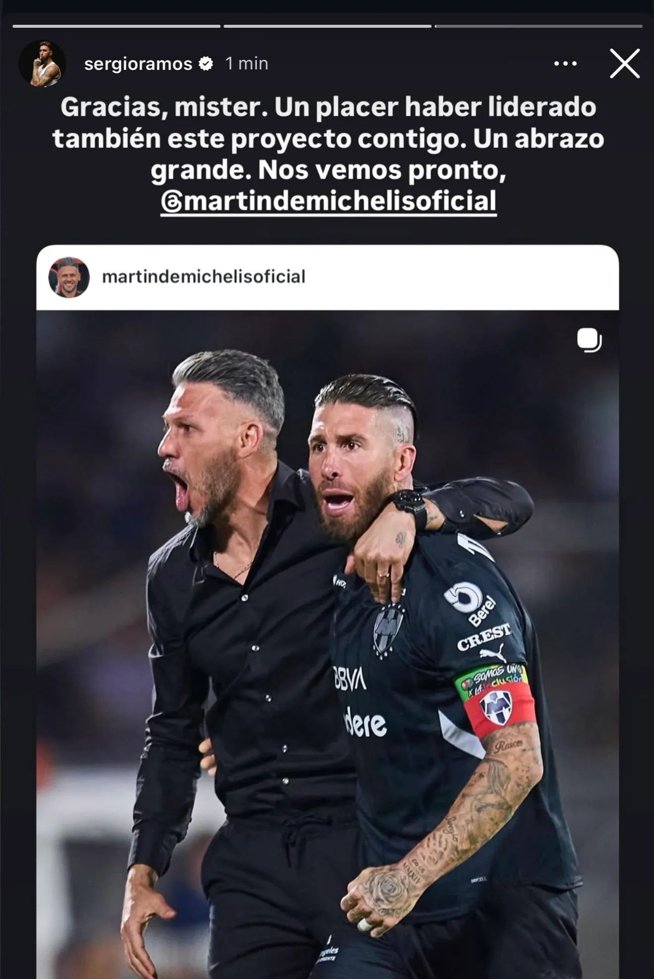 La respuesta de Sergio Ramos a Demichelis.