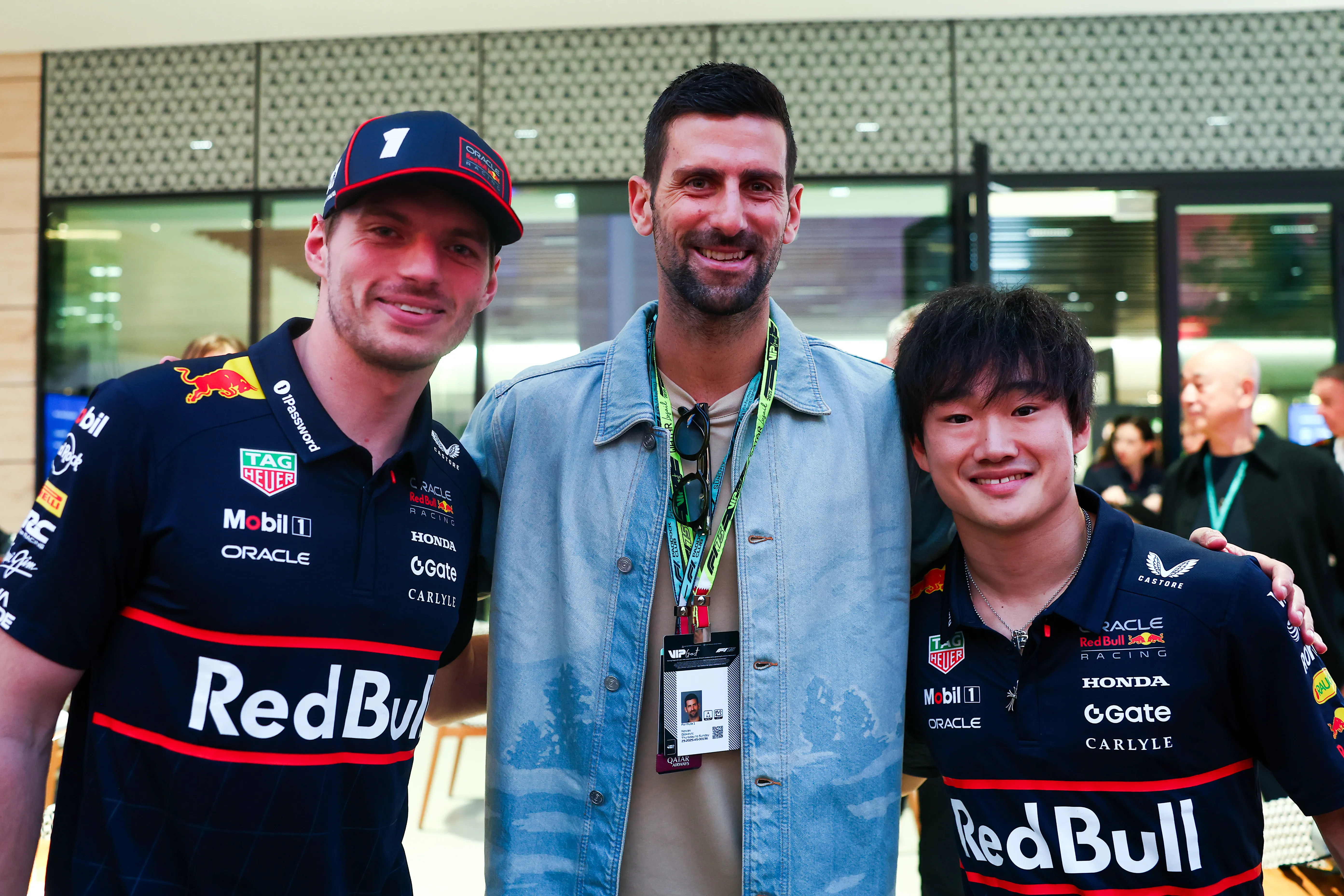 Verstappen, Djokovic y Tsunoda. (Foto: Getty).