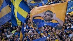 Los hinchas de Boca en el encuentro ante Racing.