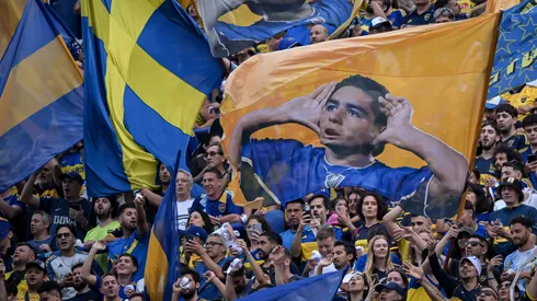 Los hinchas de Boca en el encuentro ante Racing.